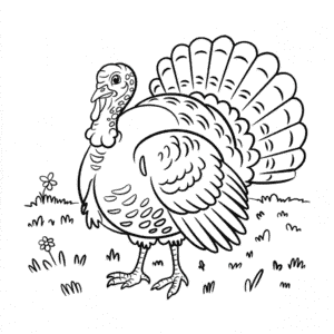 Dibujo Fácil de Pavo libre