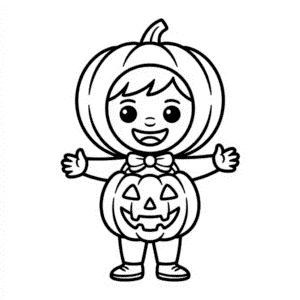 Dibujo Fácil de Personaje Halloween Bonito