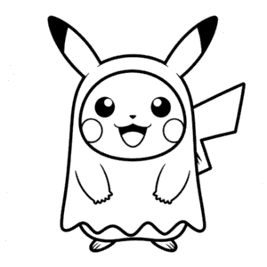 Dibujo Fácil de Pikachu de Halloween