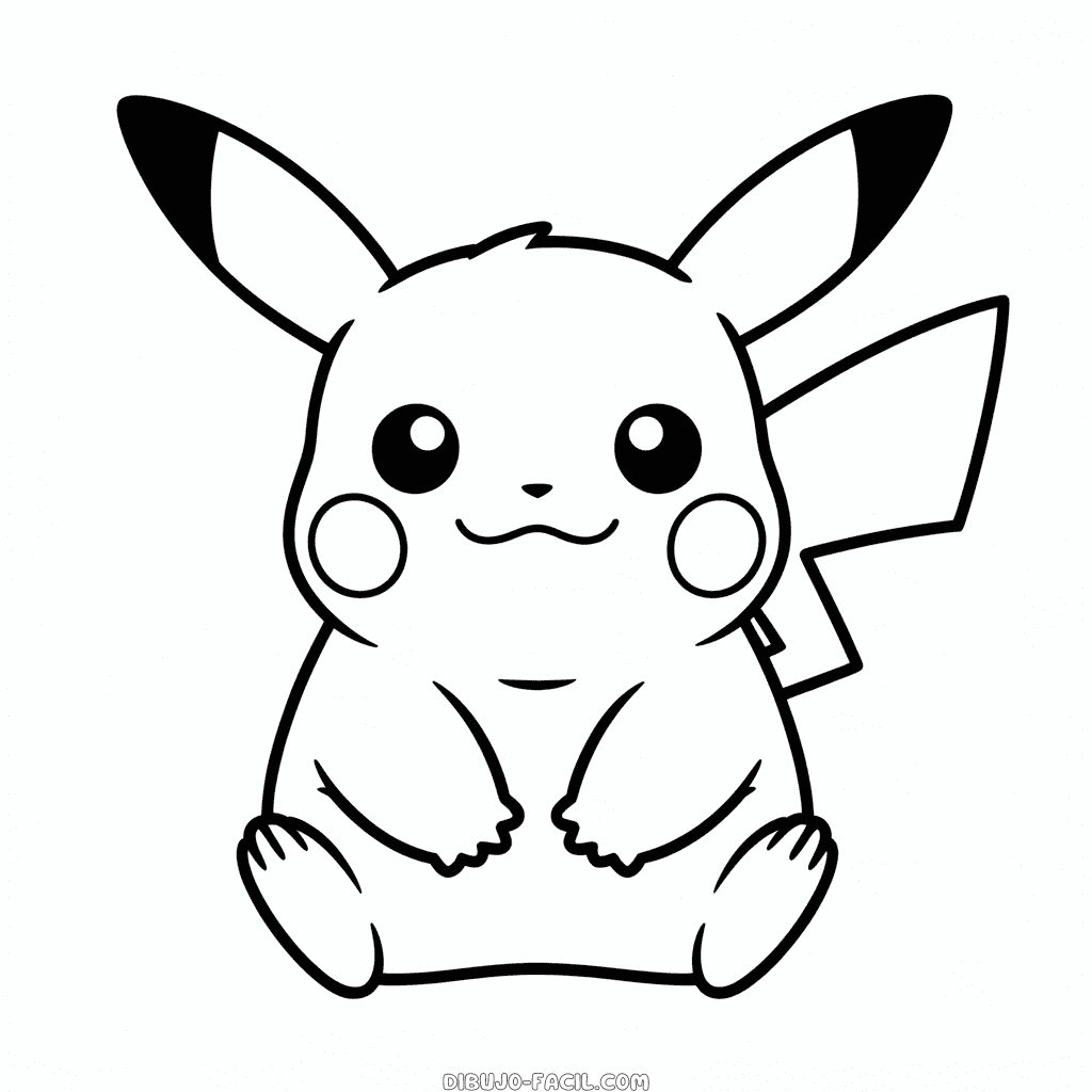 Dibujo Fácil de Pikachu Gordo