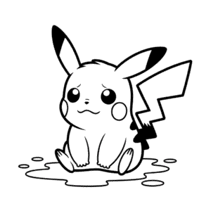 Dibujo Fácil de Pikachu Llorando
