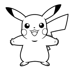 Dibujo Fácil de Pikachu para Niños