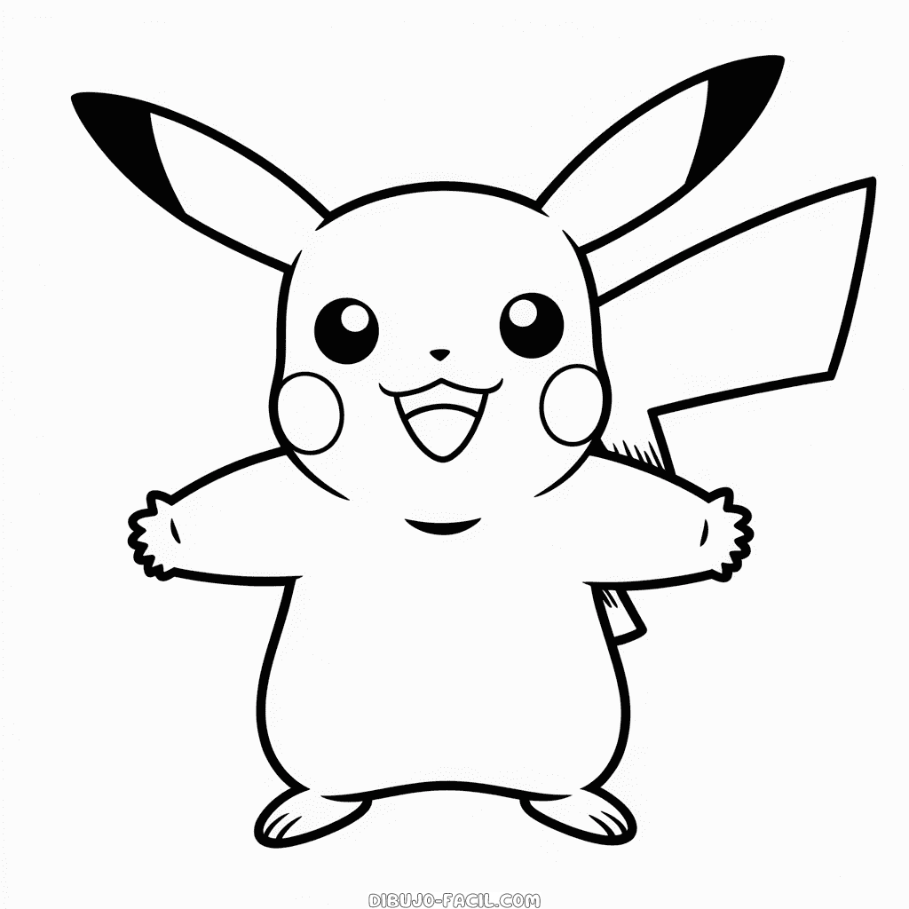 Dibujo Fácil de Pikachu para Niños