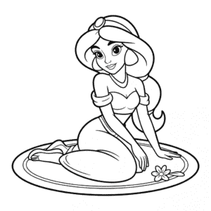 Dibujo Fácil de Princesa Jasmín