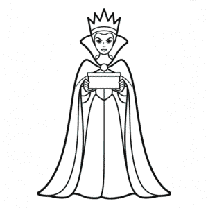 Dibujo Fácil de Reina Malvada Blancanieves