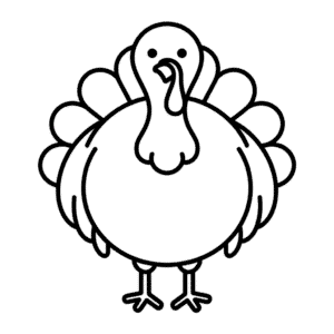 Dibujo Fácil de Retrato de Pavo