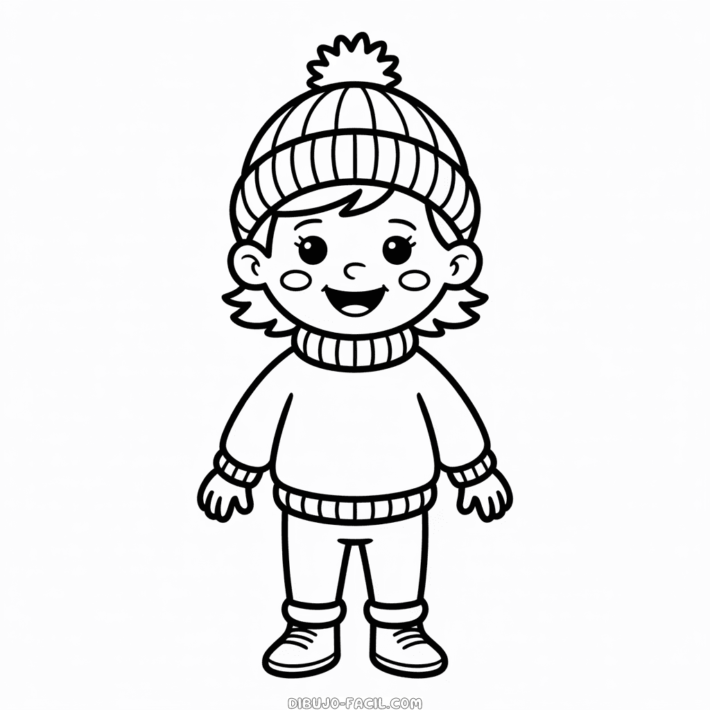 Dibujo Fácil de Ropa de Otoño