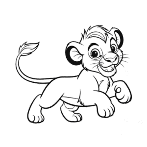 Dibujo Fácil de Simba El Rey León