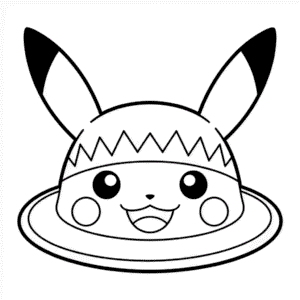 Dibujo Fácil de Sombrero de Pikachu
