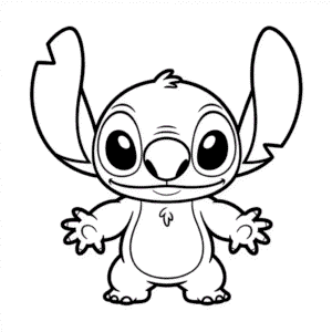Dibujo Fácil de Stitch en versión Chibi
