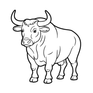 Dibujo Fácil de Toro adulto