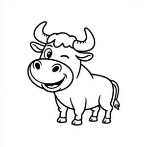 Dibujo Fácil de Toro divertido