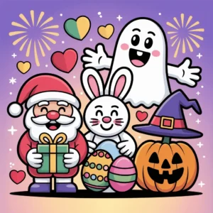 Dibujos Fáciles de Fiestas y Celebraciones