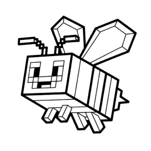 Dibujo Fácil de Abeja de Minecraft