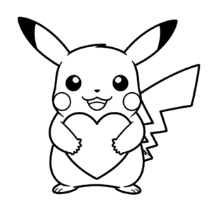 Dibujo Fácil de Amor por Pikachu