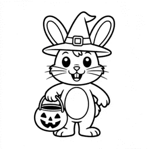 Dibujo Fácil de Animal Lindo de Halloween
