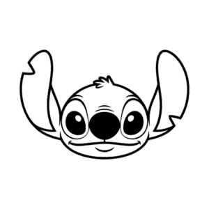 Dibujo Fácil de Cabeza de Stitch