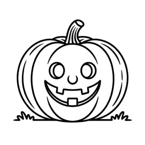 Dibujo Fácil de Calabaza de Otoño