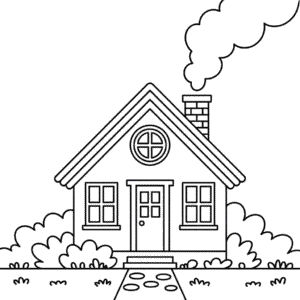 Dibujo Fácil de Casa en Otoño