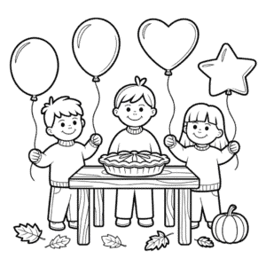 Dibujo Fácil de Celebración de Otoño