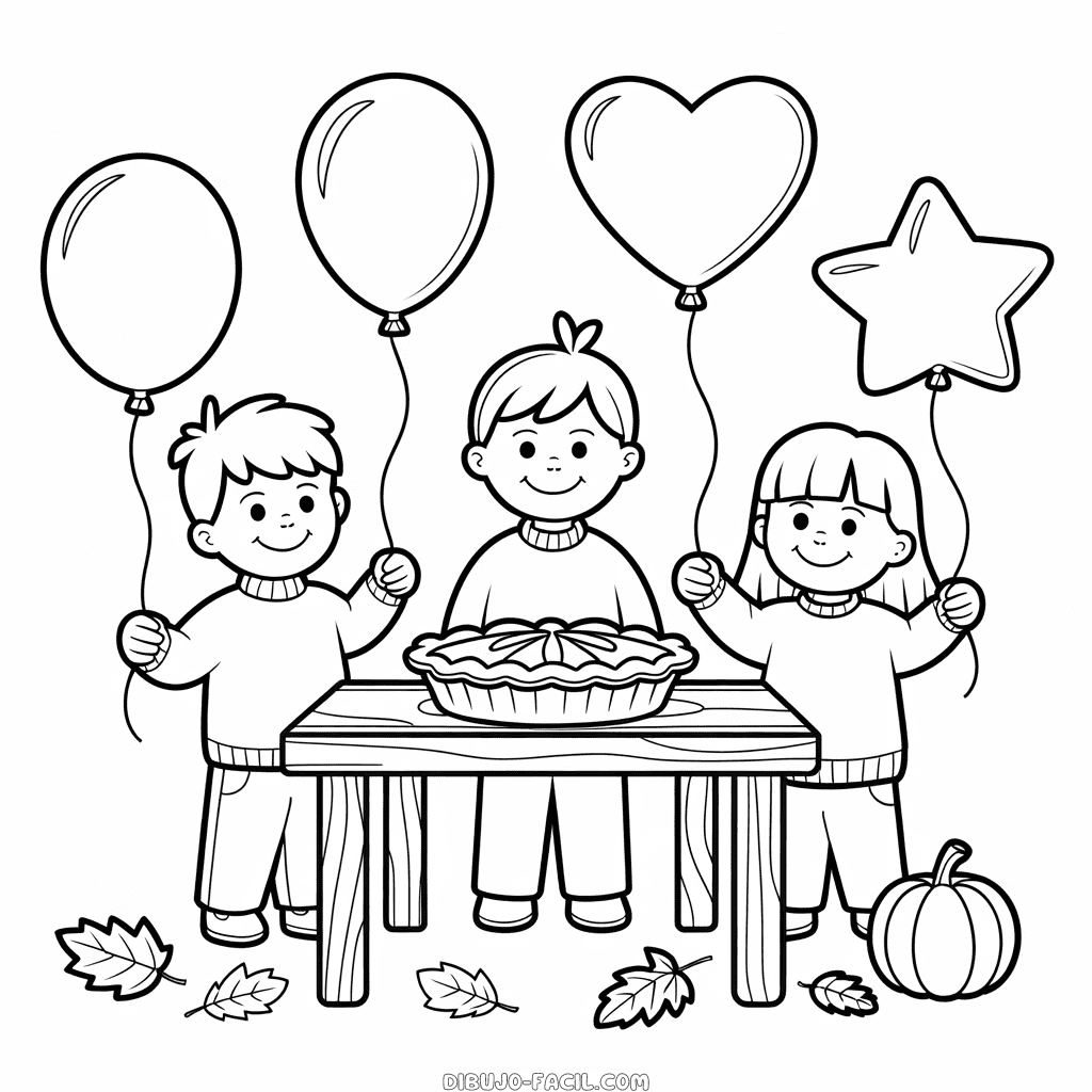 Dibujo Fácil de Celebración de Otoño