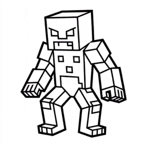 Dibujo Fácil de Criatura de Minecraft