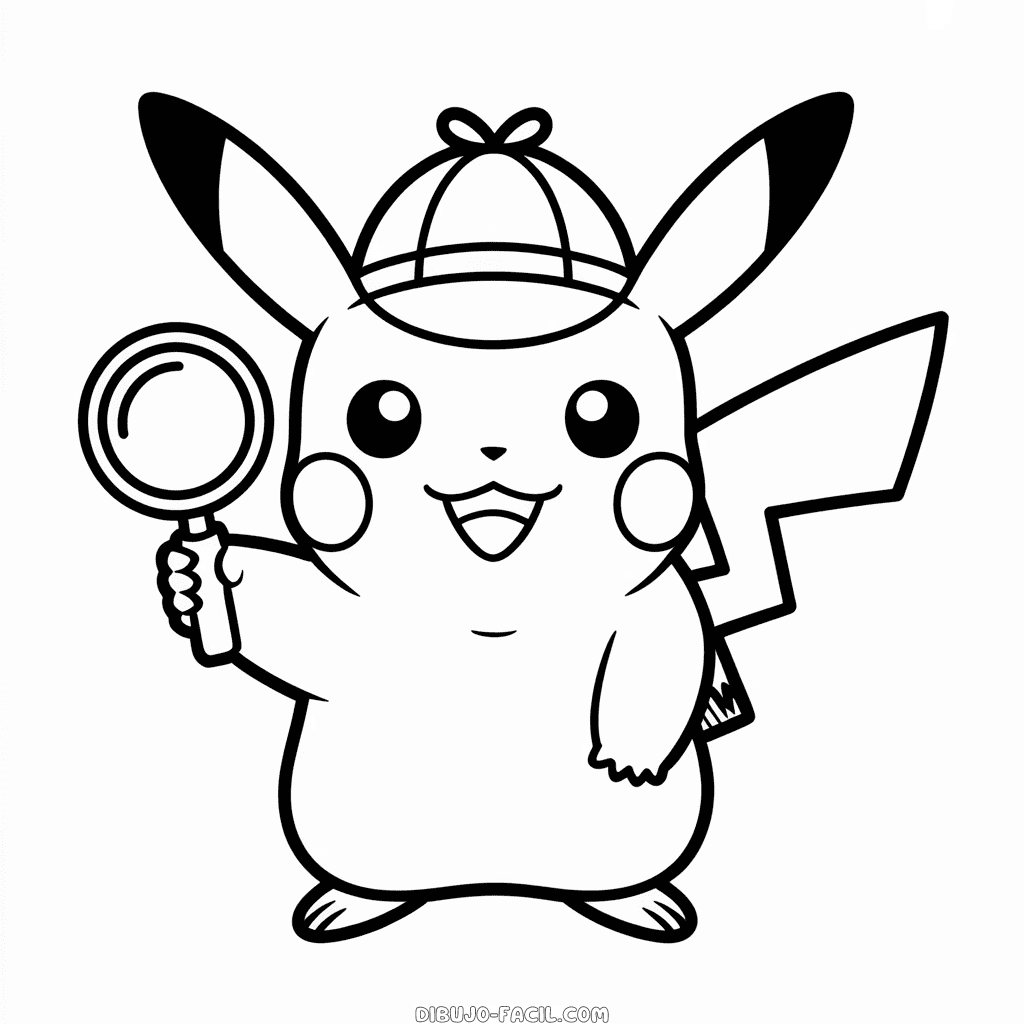 Dibujo Fácil de Detective Pikachu