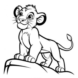 Dibujo Fácil de El Rey León Simba