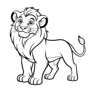 Dibujo Fácil de Esquema de El Rey León