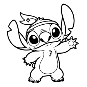 Dibujo Fácil de Estilo Anime de Stitch