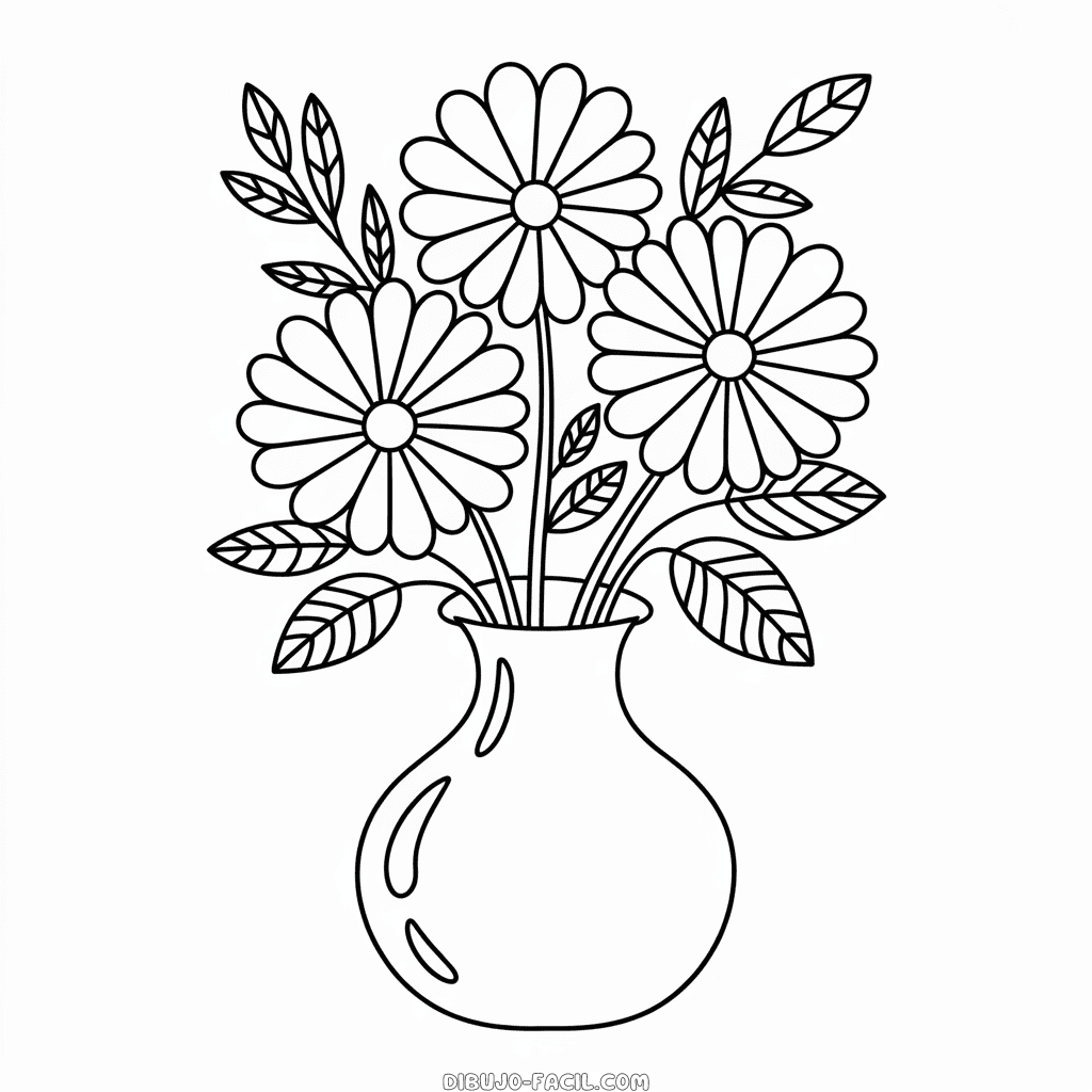 Dibujo Fácil de Floral Otoñal