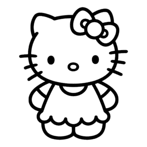 Dibujo Fácil de Hermosa Hello Kitty