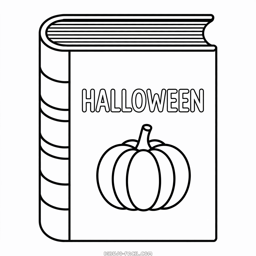 Dibujo Fácil de Libro de Halloween