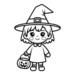 Dibujo Fácil de Lindo Anime de Halloween
