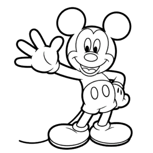 Dibujo Fácil de Mano de Mickey