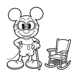 Dibujo Fácil de Mickey Antiguo