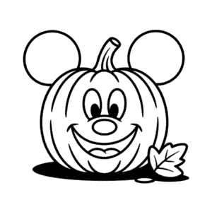 Dibujo Fácil de Mickey Calabaza