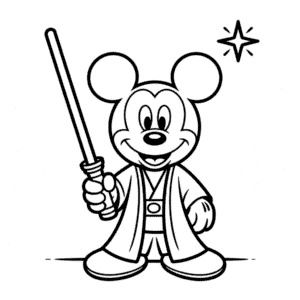 Dibujo Fácil de Mickey Jedi