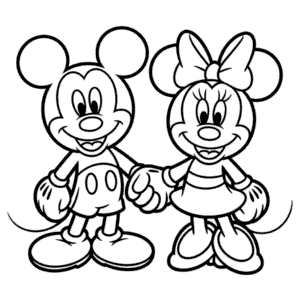 Dibujo Fácil de Mickey y Minnie