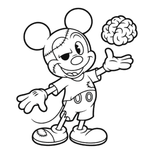 Dibujo Fácil de Mickey Zombie