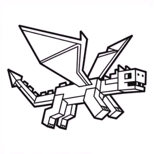 Dibujo Fácil de Minecraft Dragón