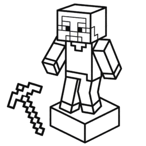 Dibujo Fácil de Minecraft en 3D