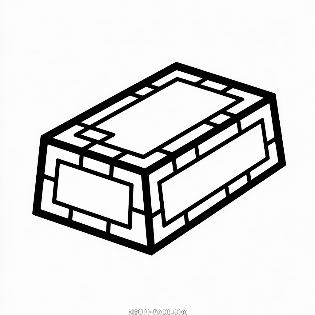 Dibujo Fácil de Minecraft Oro