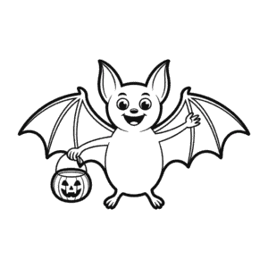 Dibujo Fácil de Murciélago de Halloween