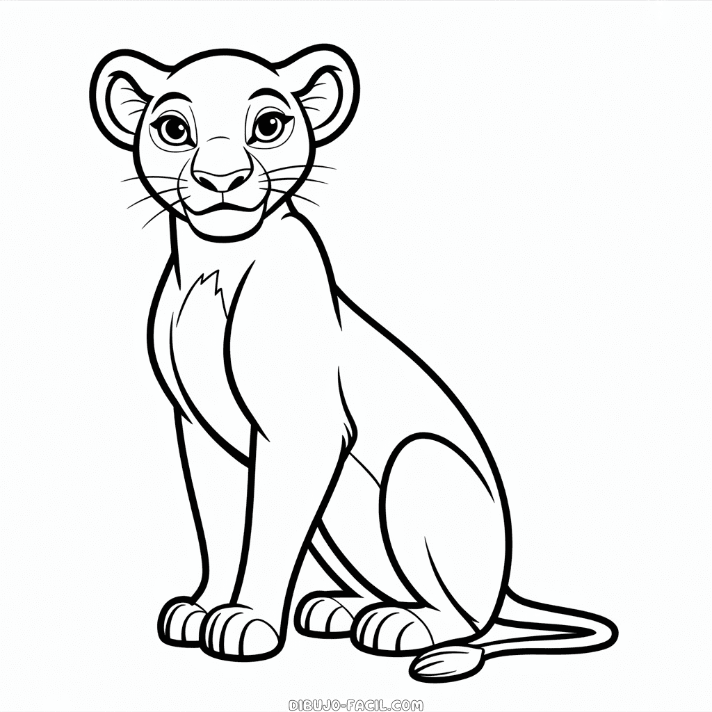 Dibujo Fácil de Nala de El Rey León