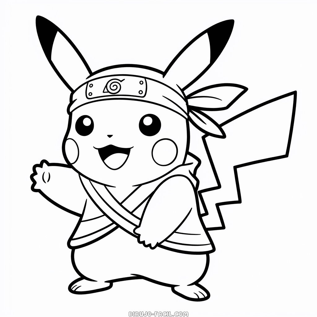 Dibujo Fácil de Naruto Pikachu