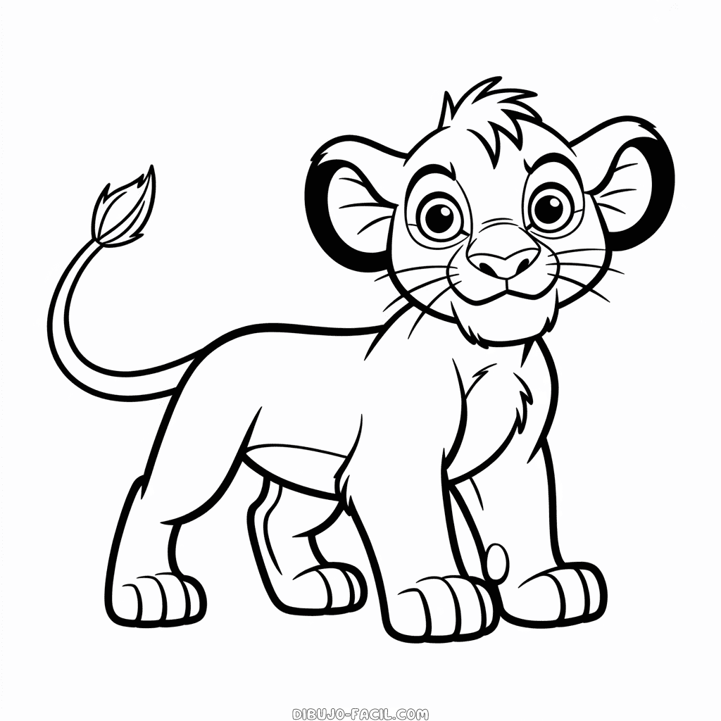 Dibujo Fácil de Original El Rey León