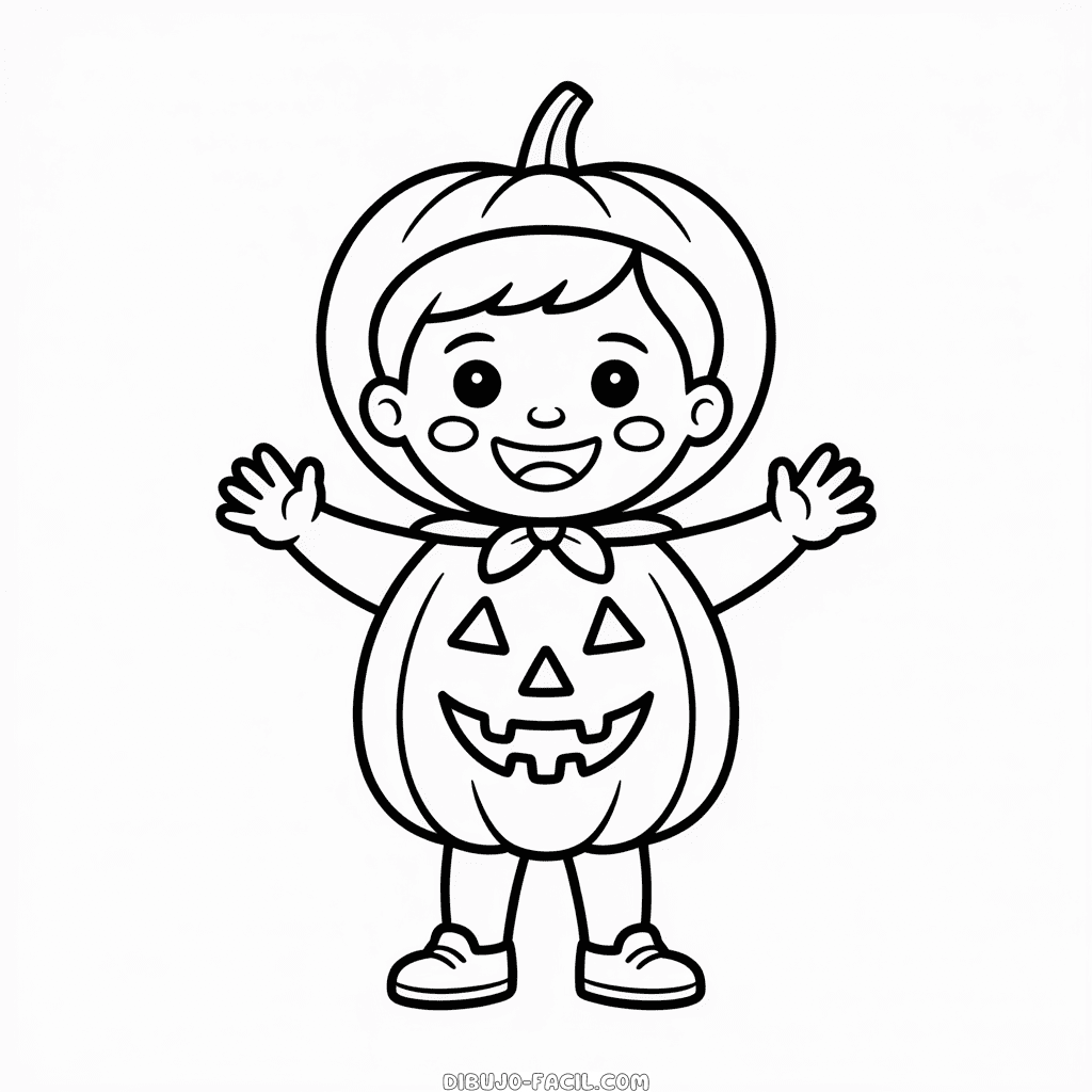 Dibujo Fácil de Personaje de Halloween