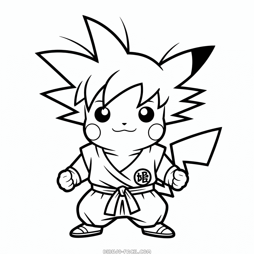 Dibujo Fácil de Pikachu Goku