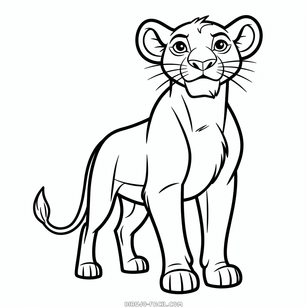 Dibujo Fácil de Sarabi de El Rey León